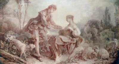 关在笼子里的田园 作者 François Boucher
